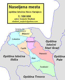 Istočno Novo Sarajevo naselja