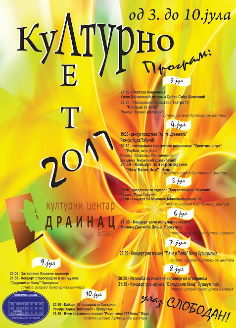 Kulturno leto najava